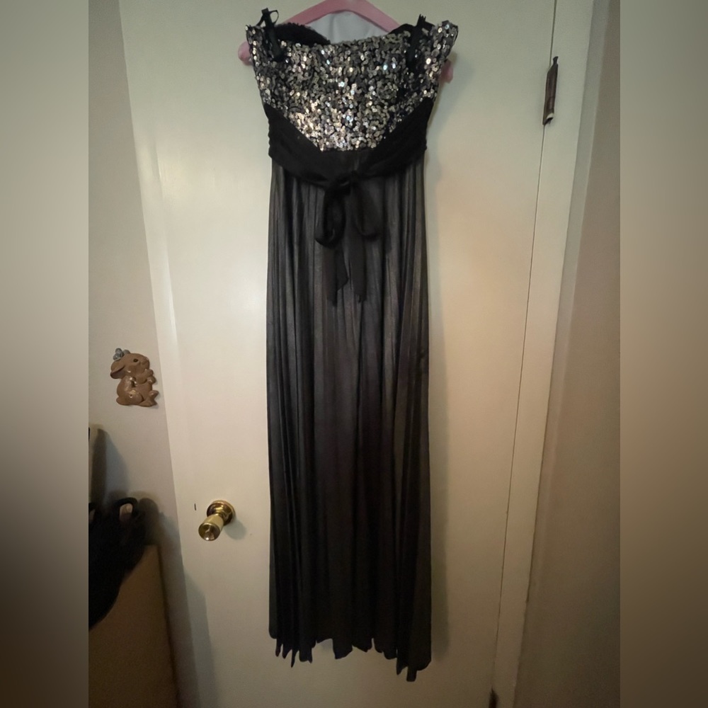 Silver and grey speakless dress